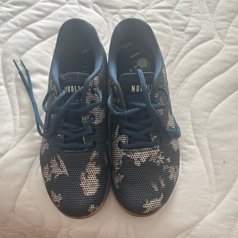 NOBULL Navy and White Patterned Sneakers
